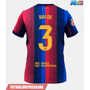 Lacne Muži Futbalové dres Barcelona Alejandro Balde #3 2026-27 Krátky Rukáv - Domáci